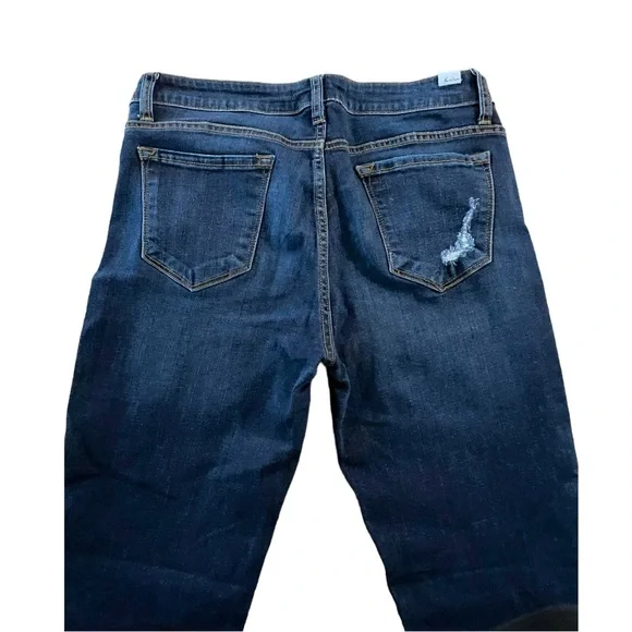Kancan Distressed Skinny Jeans Dark Blue Size 9/11 - Picture 7 of 9